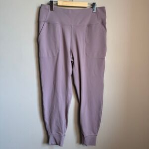 Apana Womens Thick Yoga Legging‎ Pants High Rise Lilac XL Pockets Gym Fitness